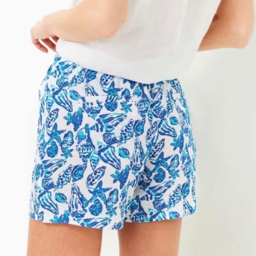Lilly Pulitzer Blue and White Butterfly Print Shorts - Picture 8 of 10